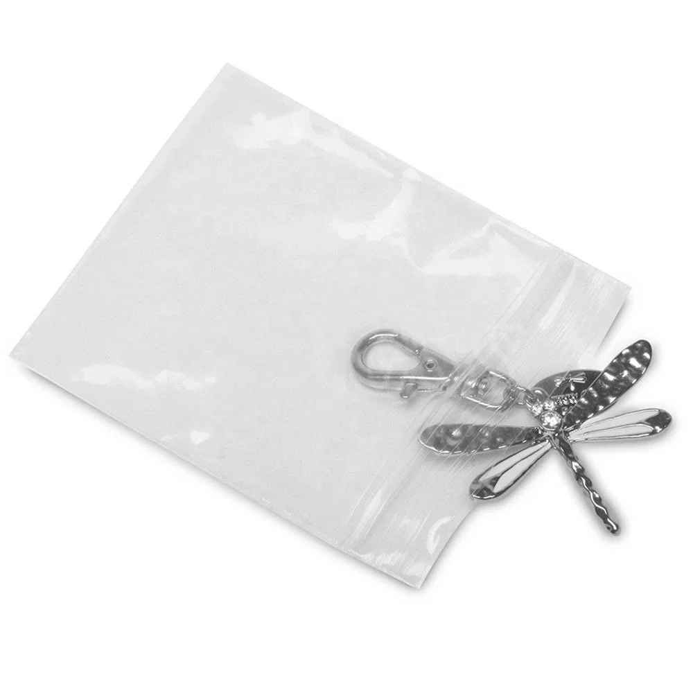 M02907-10 MOREZMORE 10 Ziplock Bags 4x8 Clear Zip Lock Long Narrow 4 x 8  4 x 8