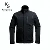 Men softshell fleece concealed zip stand up collar tactical windbreaker jacket