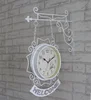 iron art metal Hanging Iron double side clock