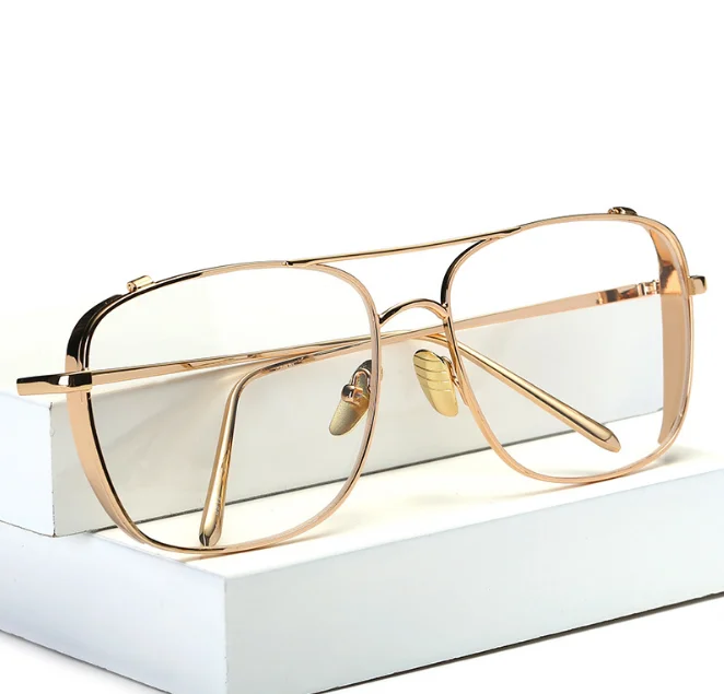 2018 912-1 new model big frame clear lenses flat fashion glasses sunglasses spectacles