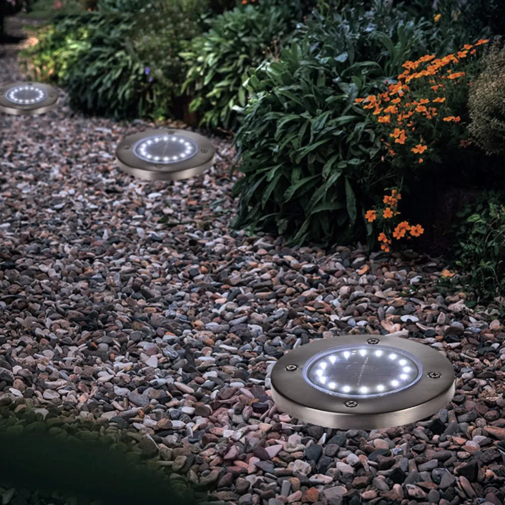 16 Led Outdoor Solar Ground Lights Garden Solar Buried Floor Light 4