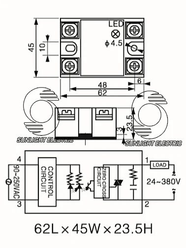 Ssr 25aa схема подключения