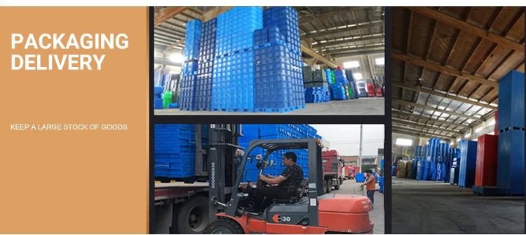  4-way forklift and hand truck entry plastic pallets