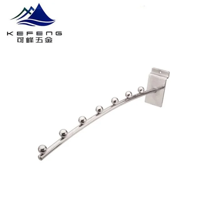 
Slatwall metal panel single display hook with beads 