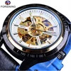Forsining Wildest Watch Design Hardlex Glass Genuine Red Black Belt Waterproof Skeleton Men Automatic Watches Top Brand Luxury