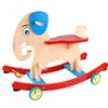 Children's Elephant Rocking Chair Solid Wood Large Two-hand Grip Balance Force Children's toy Rocker Animal Chair