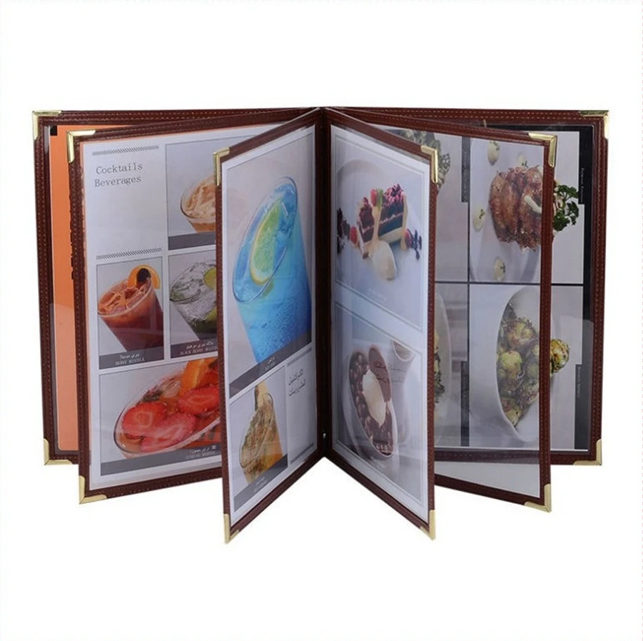 
New design Restaurant Menu Holder Cover PU leather Menu folder 