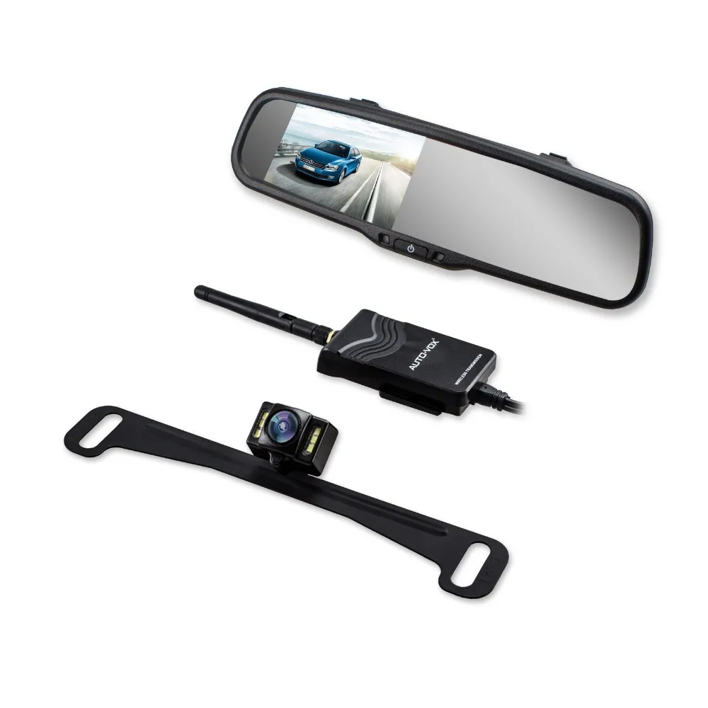 2.4g Wireless Car Rear View Camera Kits With 4.3inch Mirror Monitor