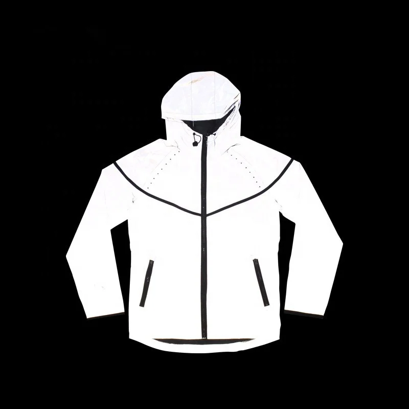

Unisex waterproof outdoor spring autumn mens windbreaker reflective jacket