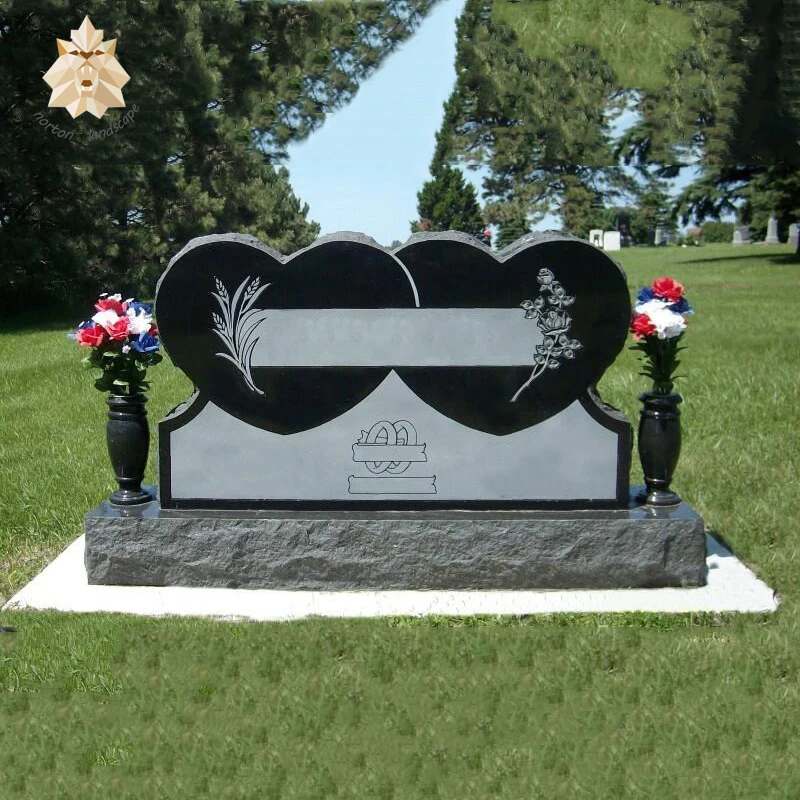 black headstone