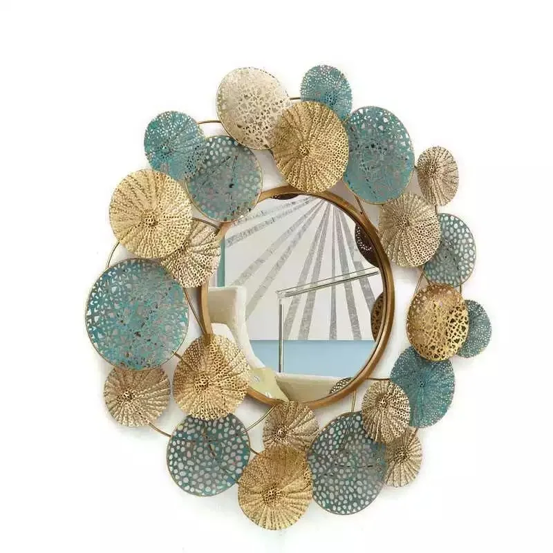 

Artificial Metal Craft Decorative Flower Mirror for Home Decor, Customized color