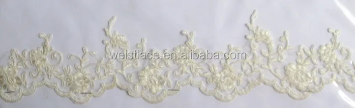 coloured lace trim