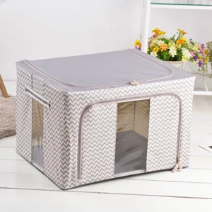 Image of Home Oxford kids foldable Bin stackable storage Organizer box with zipper