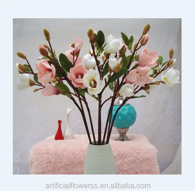 artificial magnolia silk flower orchid home wedding decoration