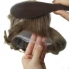 Natural Indian remy hair beautiful bleached knots mens toupee