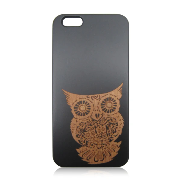 

Wholesale PC Spraying black Bamboo Carved wood case for iPhone6/7, Multiple