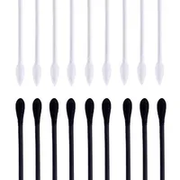 

2020 new products bamboo cotton swab double side paper stick black cotton ear buds