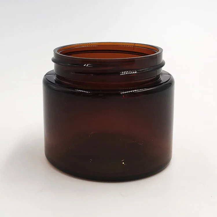 50g Cosmetic Bamboo Jar Amber Plastic Jar With Bamboo Lid Wholesale
