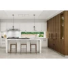 NICOCABINET Custom White Lacquer Shaker Wood Modular Kitchen Cabinet Modern Design Kitchen Cupboards