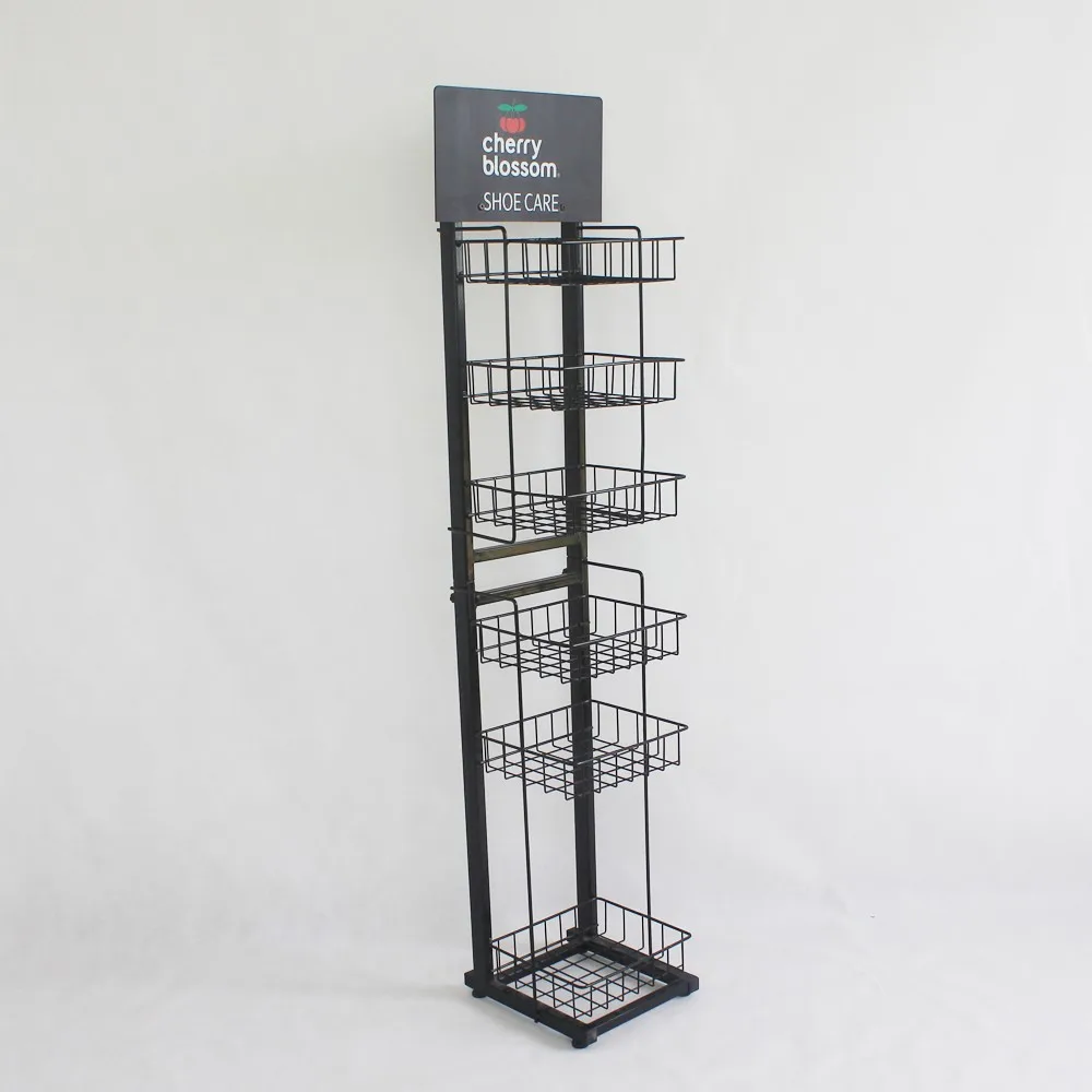 Free Standing Metal Shoe Display Units Table For Retail Shoe Store