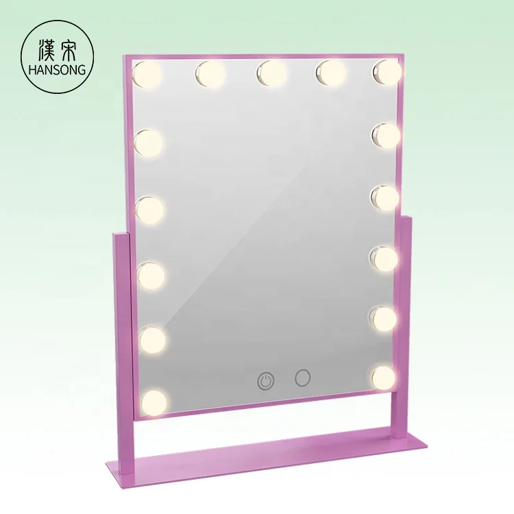 

Full Screen Makeup 15 LED Hollywood Lighted Vanity Mirror with Smart Touch Design, Customized color