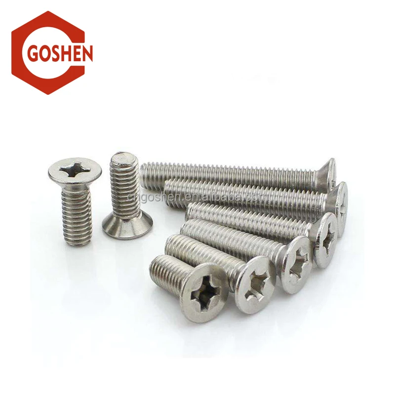 
din965 Cross recessed raised countersunk head machine screws 