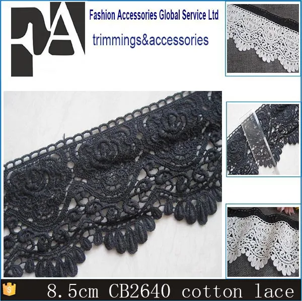 black cotton lace