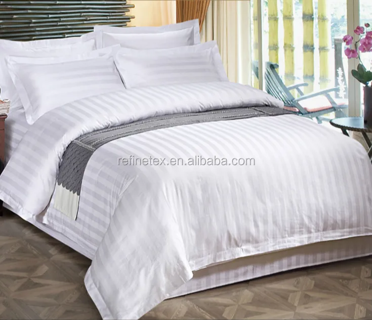 Wholesale 100 Cotton 3cm Stripes Satin Hotel Duvet Covers Buy