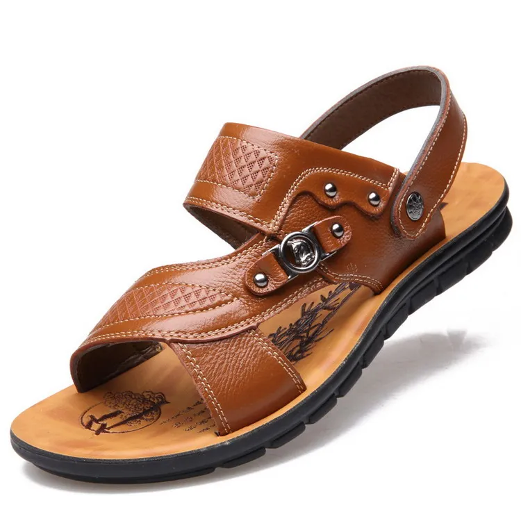 Fashionable Custom High-quality Promotional Leather Sandal Men - Buy ...