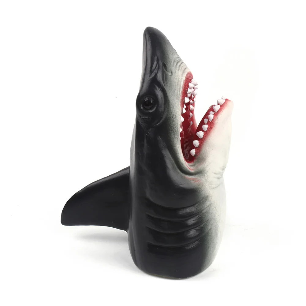 
Realistic Novelty Toy Shark Hand Puppet for Adult / Shark novelties for Halloween 