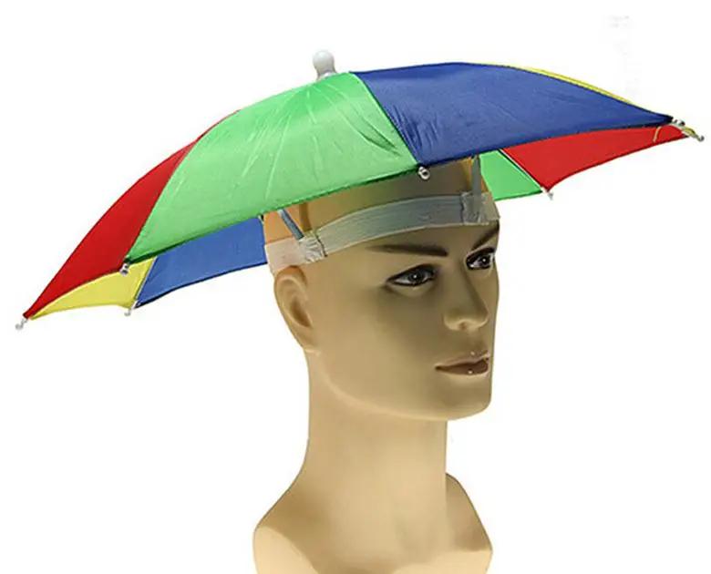 

Adult Children Outdoor Foldable Sun Umbrella Hat Golf Fishing Camping Shade Beach Headwear Cap Head Hats