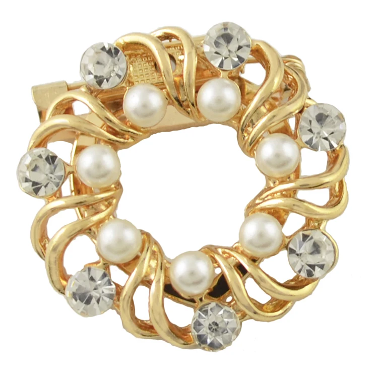 

Gold Silver Plated Alloy pearl brooch,flower brooch,scarves buckle