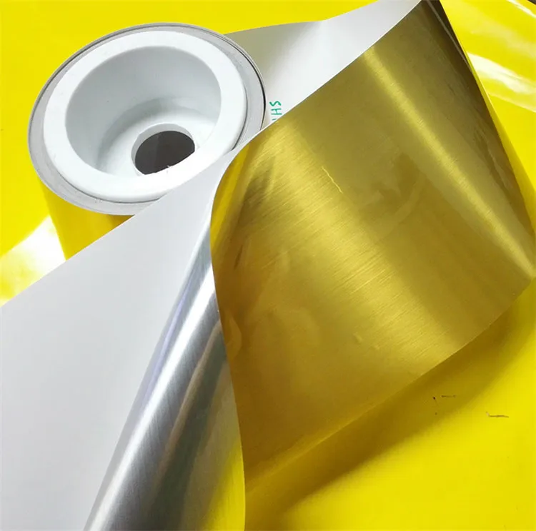 Metal Polyester Self Adhesive Gold Foil Paper In Rolls - Buy Self ...