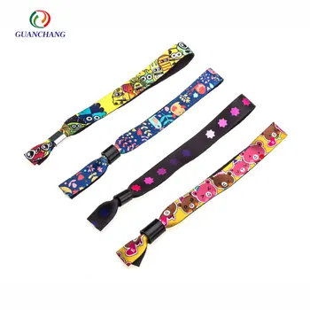 a buon mercato poliestere personalizzate braccialetti tessuto festa