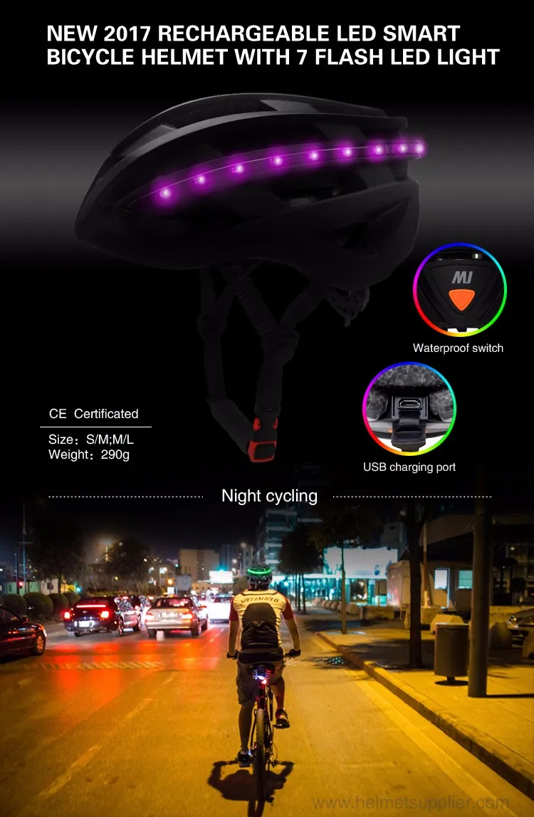 illuminated bike helmet