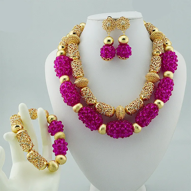 

Queency Nigerian Coral Beads Jewelry Set Fashion African Beads Set Jewelry For Women, As shown & customized