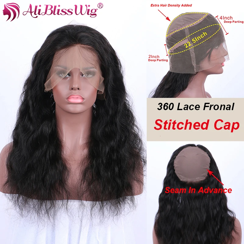 

Peruvian Human Hair Natural Soft Lace Hand Tied Frontals With Baby Hair Stitched Cap Body Wave 360 Lace Frontal Closure