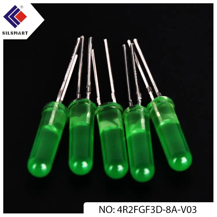 LED Green & Red T1 3/4 Diffused 4.8Mm Round Lamps with Holder 30 pcs