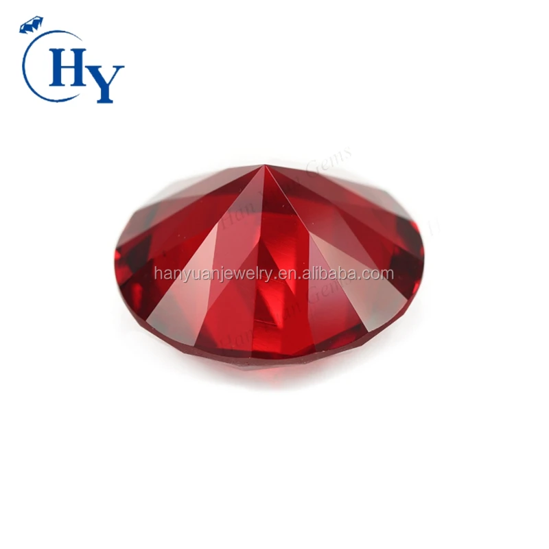 Red Glass Stone Round Diamond Cut Glass Gems Buy Diamond Cut Glass