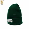 Cheap Price Custom knit beanie pom free knitting pattern hat with jacquard embroidery
