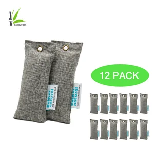 Image of 12 Packs 50g Mini Bamboo Charcoal Bags Natural Air Purifier, Shoe Deodorizer and Odor Eliminator (Pack of 12 Bags)