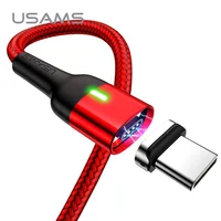 

USAMS US-SJ327 U28 Aluminum Alloy Type-C Magnetic Charging USB Cable for Mobile Phones