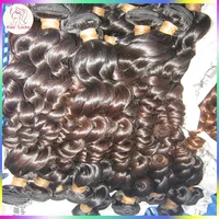 

Wholesale Weave Store 10A Raw Virgin Burmese Big Curls Virgin Raw Human Hair MOQ 1 KG Low Brownish Luster
