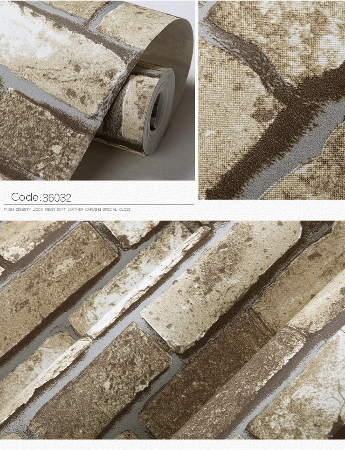 Wholesale Waterproof Retro Brick 3d Wallpaper Pvc Home Decoration Buy
