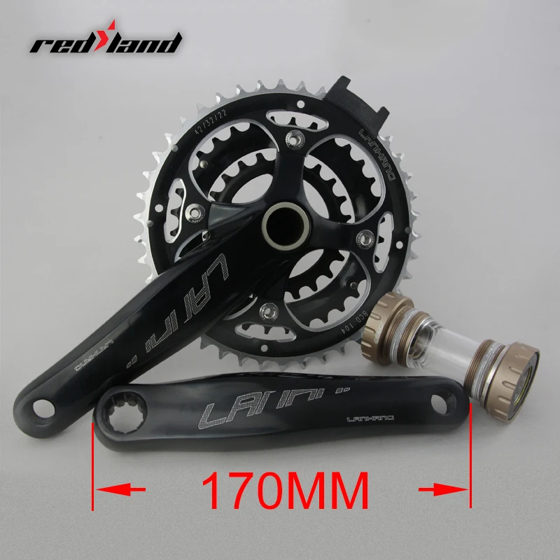 

CNC road aluminium alloy bicycle crankset, Black