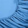 Single Use Sky Blue Bleached White Microfiber Polyester Hospital Bed Sheet