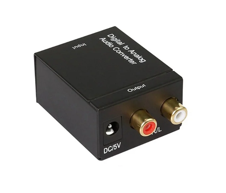 

Digital Optical Coax to Analog R/L RCA Audio Converter, Black