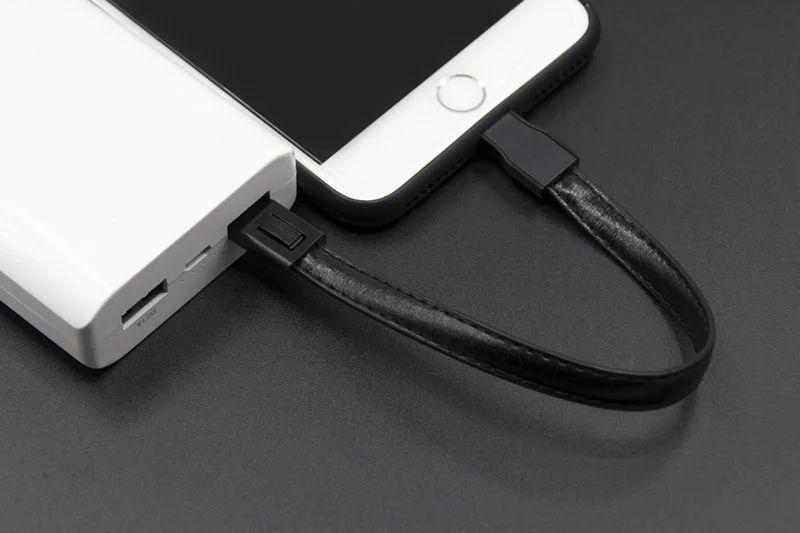 Keychain Micro USB Cable Portable Leather key ring Charging Cable 2.1a fast charging Cable for Android LG - ANKUX.COM