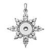 Wholesale Korea Fashion Crystal Classic Sunflower Heronsbill Interchangeable Snap Button Jewelry Necklace Pendant