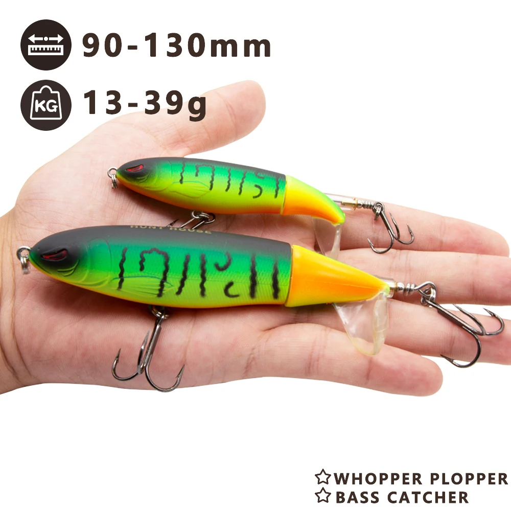 

Hot sale fishing lure Whopper Plopper hard topwater lure rotating soft tail, Vavious colors
